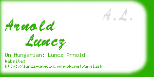 arnold luncz business card